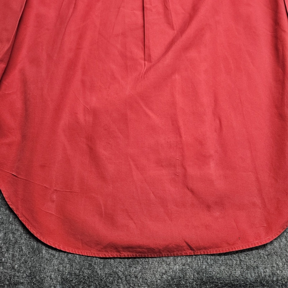 RALPH LAUREN M Classic Double Big Pony Logo Long Sleeves Button Down Red Shirt - Picture 11 of 16